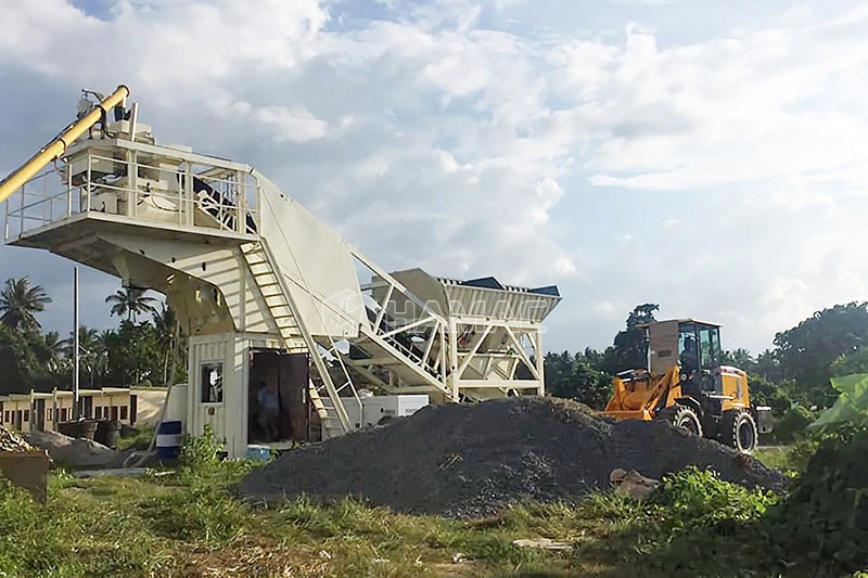 side view of JS500 concrete mixer